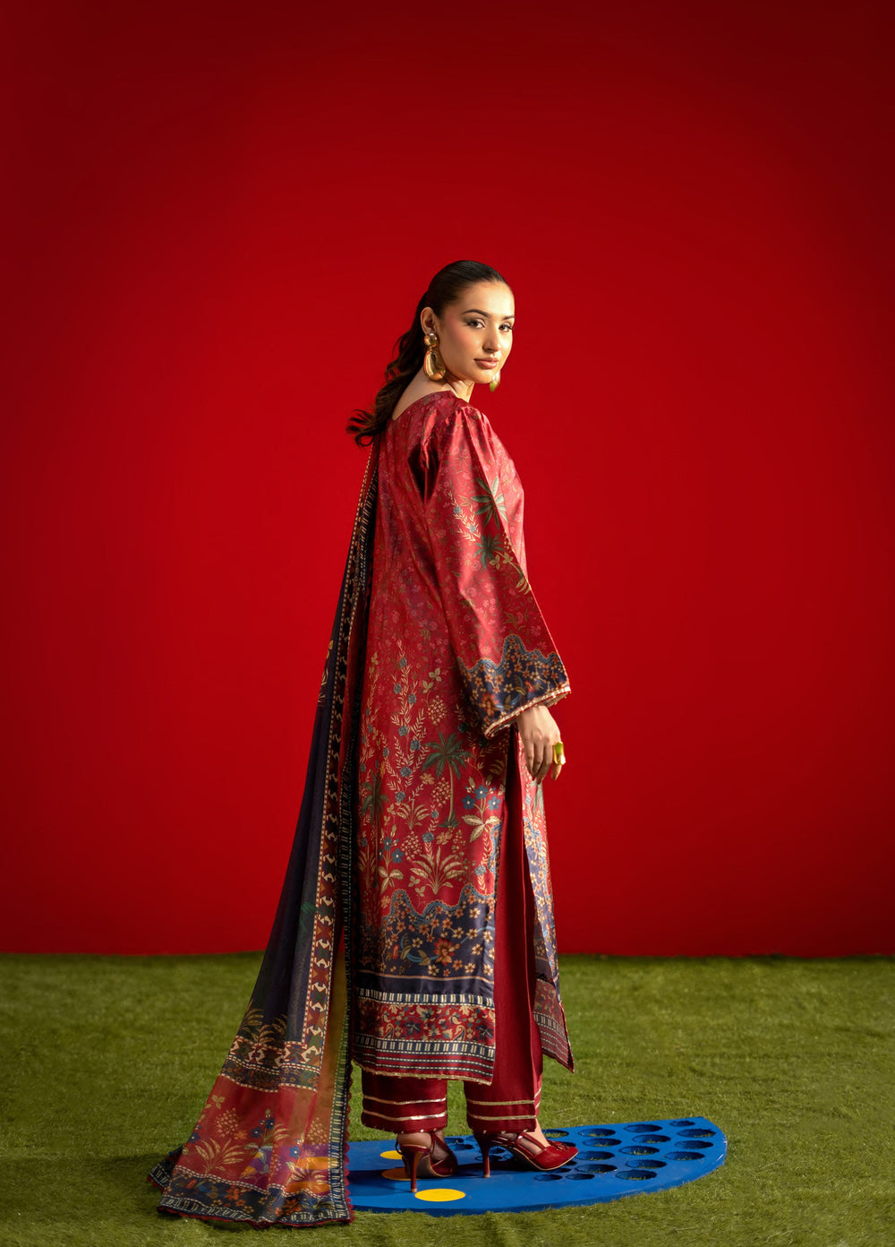 Marine by Rashid Textiles Unstitched Printed Luxury Silk 3 Piece Suit RT26USM D-3901 - Winter Collection