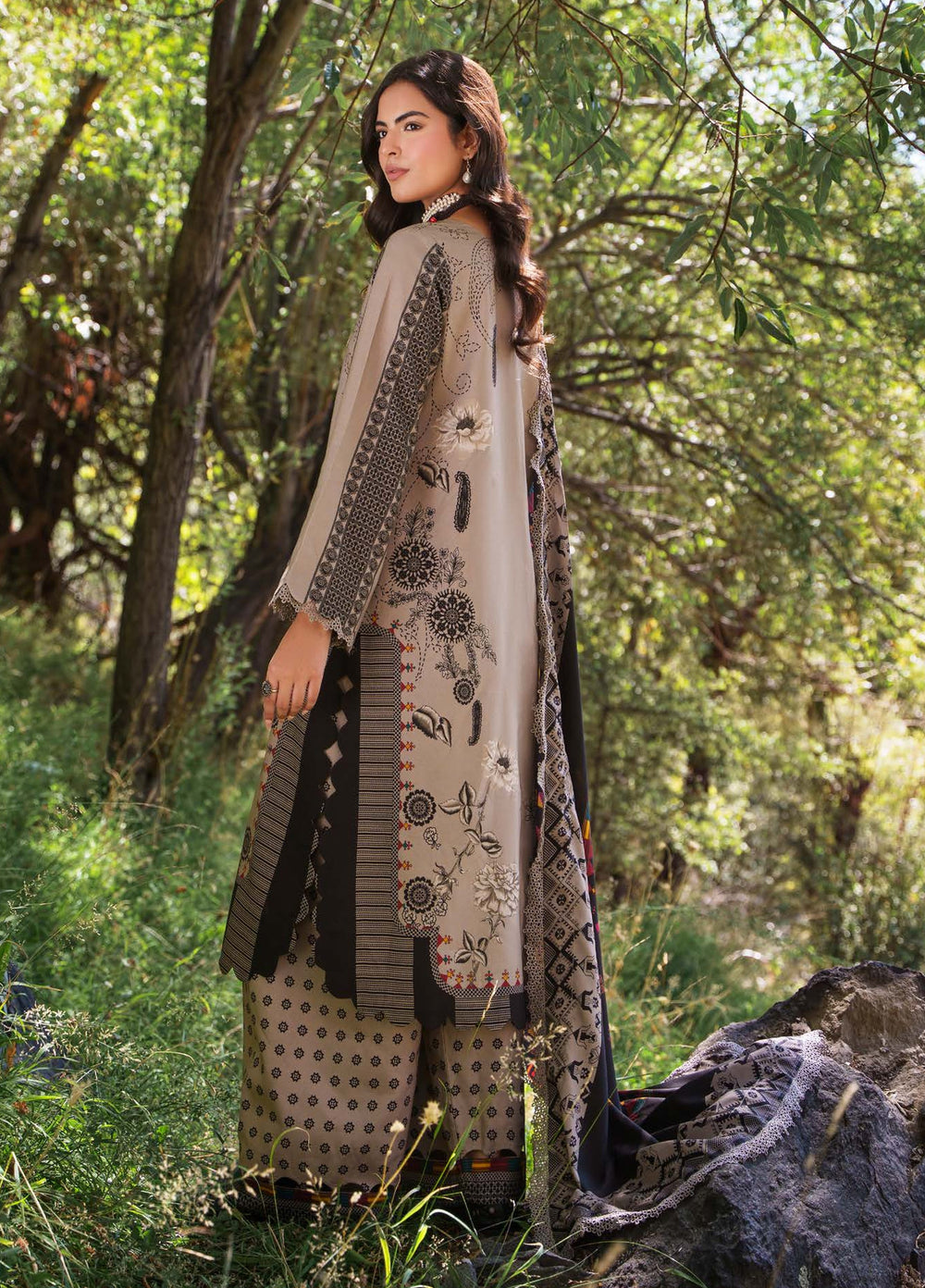 C Prints by Charizma Unstitched Printed Staple 3 Piece Suit CHR26ULP CPW6-03 - Casual Collection