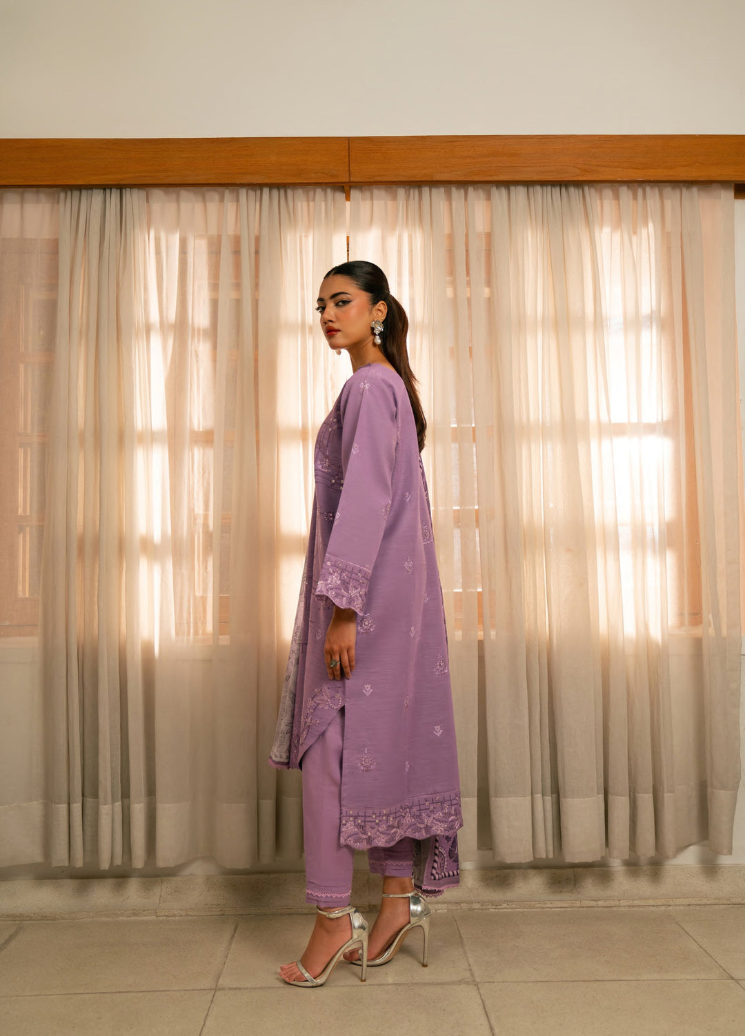 Manzil by Rashid Textiles Unstitched Embroidered Khaddar 3 Piece Suit RT26UKM D-1036 - Winter Collection