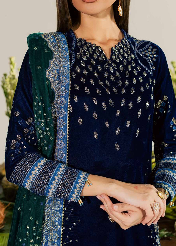 Maya by Nureh Unstitched Embroidered Velvet 3 Piece Suit NU26UMV NW-137 - Wedding Collection