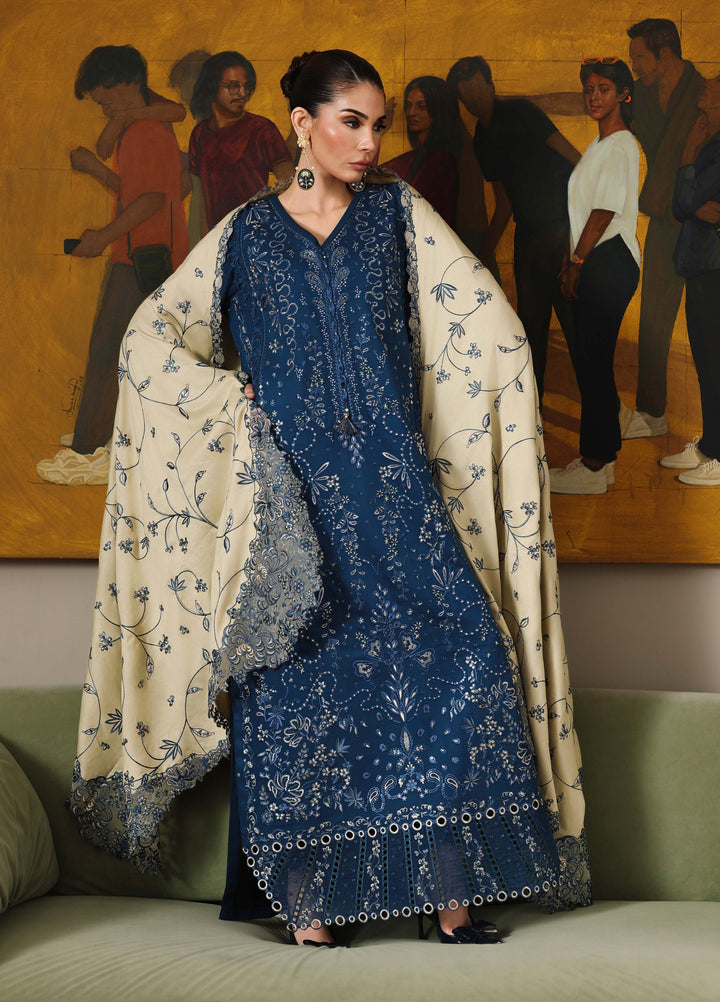 Nureh Exclusive Unstitched Embroidered Marina 3 Piece Suit NU26UEM NE-278 - Festive Collection