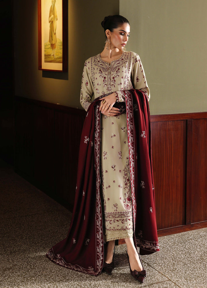 Nureh Exclusive Unstitched Embroidered Marina 3 Piece Suit NU26UEM NE-277 - Festive Collection