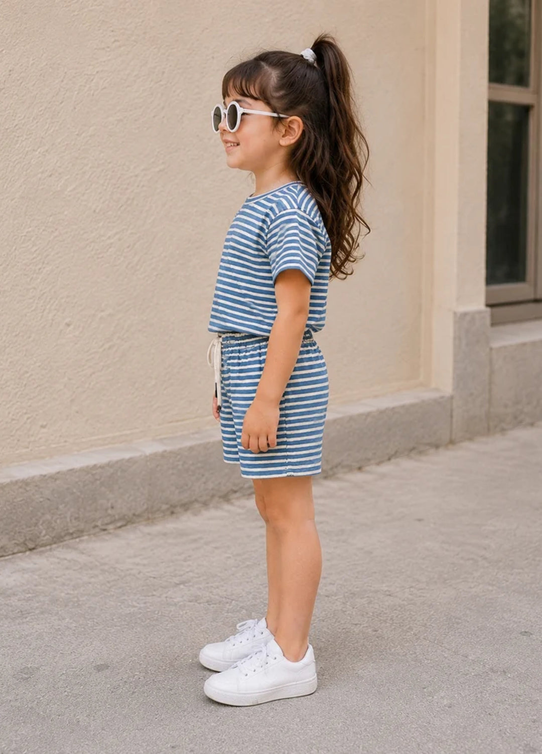 BabyCo Kids RTW Printed Cotton Co-Ord Sets Suit Sorrento Unisex Stripe Lounge - Casual Collection