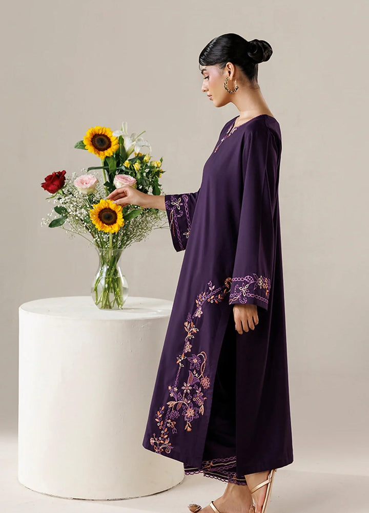 Azure Women RTW Embroidered Poly Co-Ord Sets Suit Orchid - Casual Collection