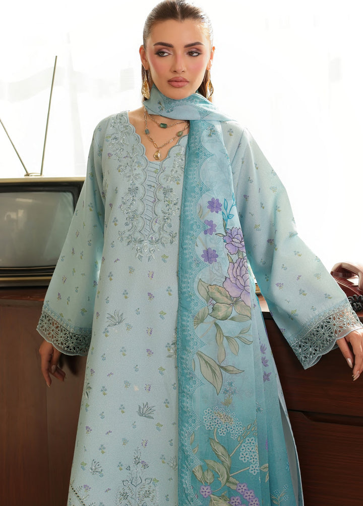 Sahl by Rashid Textiles Unstitched Embroidered Lawn Karandi 3 Piece Suit RT26USLK D-3913 - Casual Collection