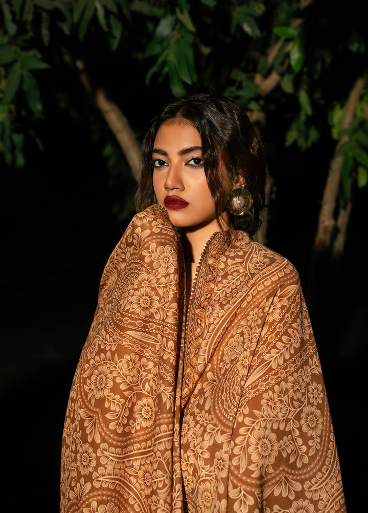 Manzil by Rashid Textiles Unstitched Embroidered Khaddar 3 Piece Suit RT26UKM D-1032 - Winter Collection