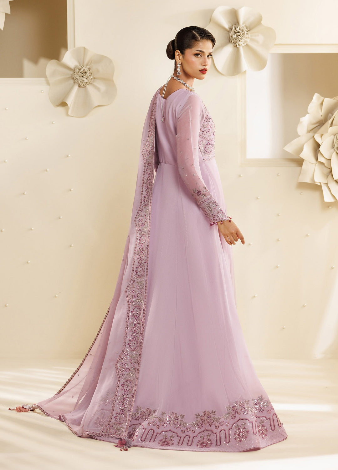 Sireine by Alizeh Fashion Unstitched Embroidered Chiffon 3 Piece Suit AF26UCS AF-CH-2292-FEATHER - Festive Collection