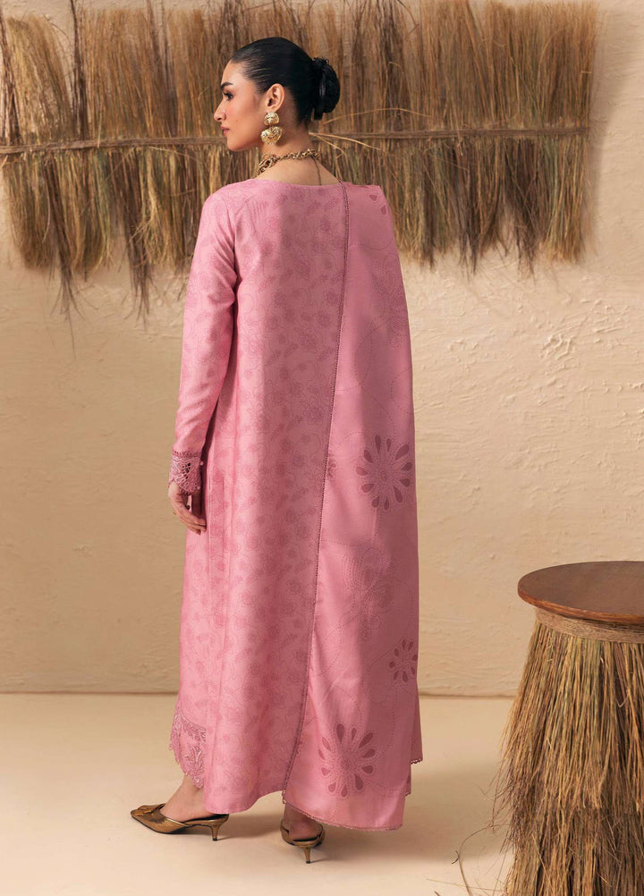 Q prints by Qalamkar Unstitched Embroidered Slub Linen 3 Piece Suit QLK26ULQ Seema QPW-07A - Winter Collection
