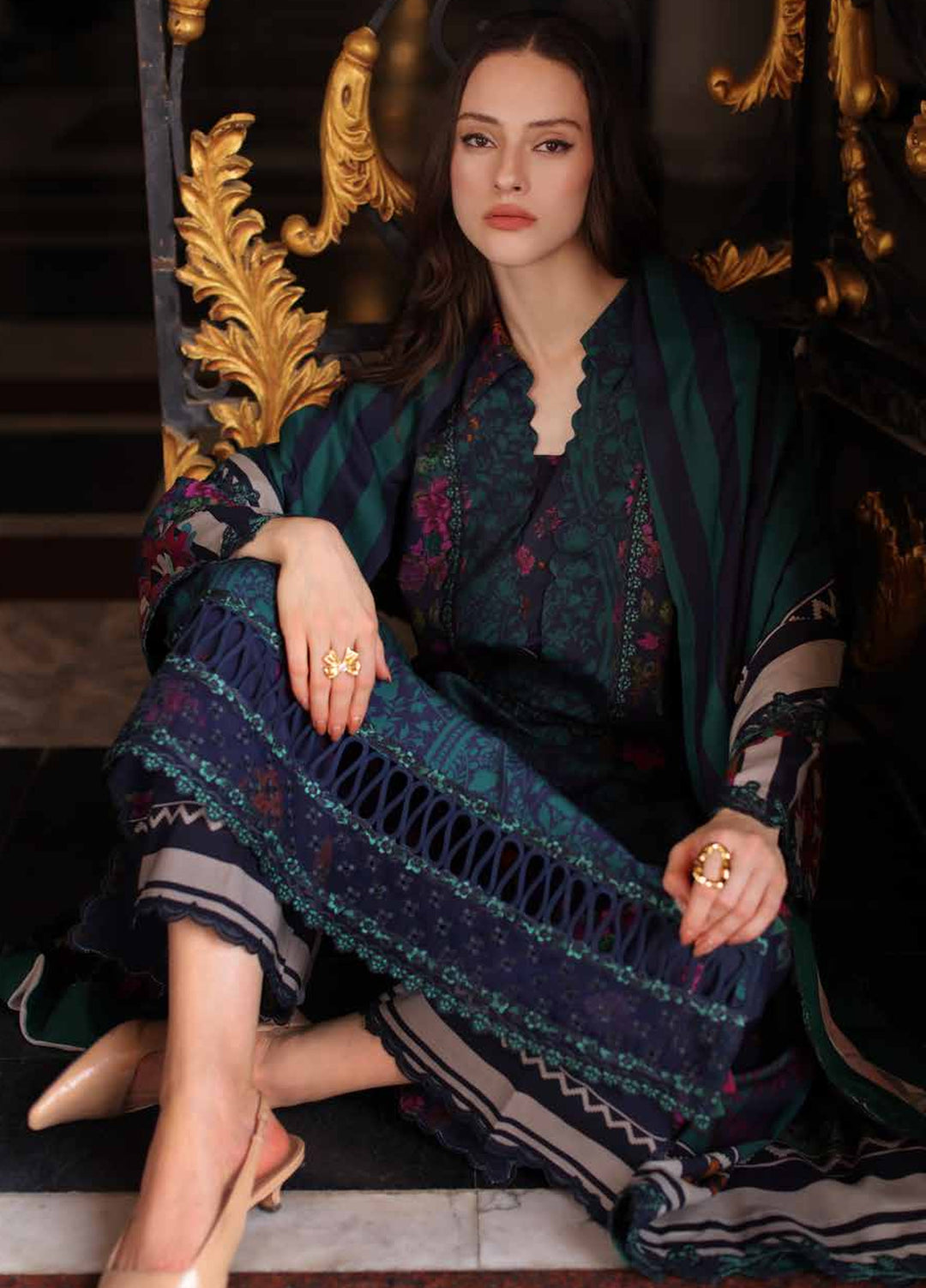 Aniiq by Charizma Unstitched Embroidered Linen 3 Piece Suit CHR26UAL ANW7-17 - Casual Collection
