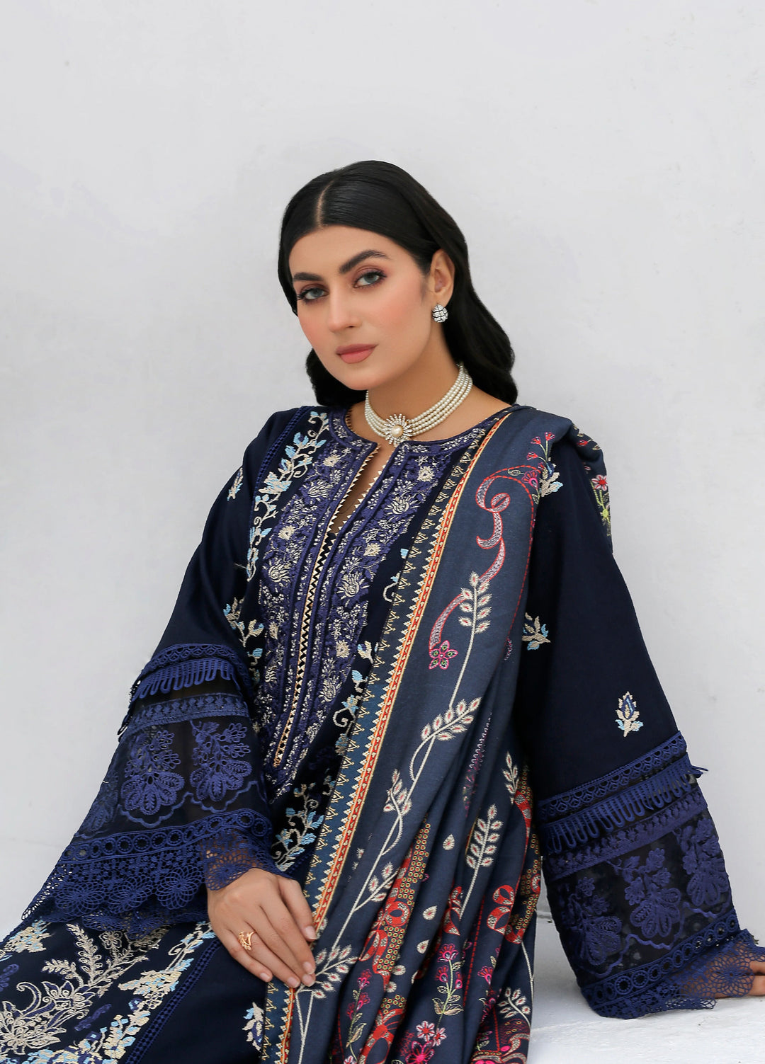 Chandan Nagri RTW Embroidered Khaddar 3 Piece Suit Muse - Winter Collection