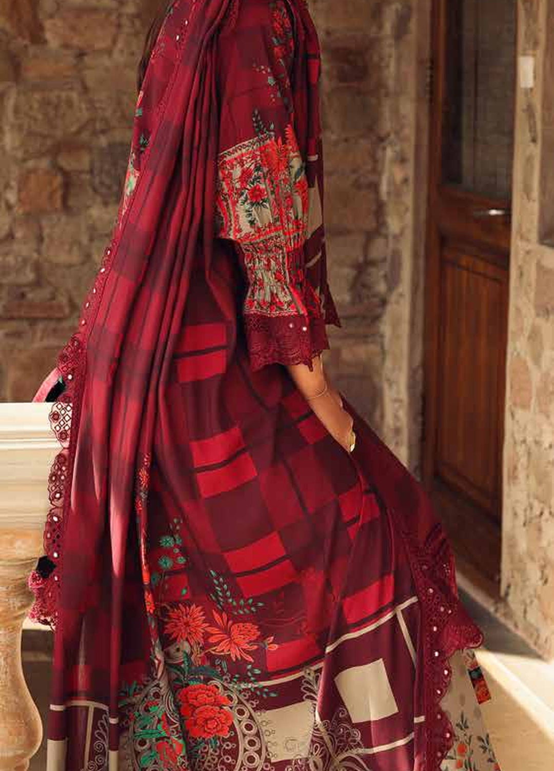 Combination by Charizma Unstitched Embroidered Linen 3 Piece Suit CHR26UCL CCW7-06 - Casual Collection