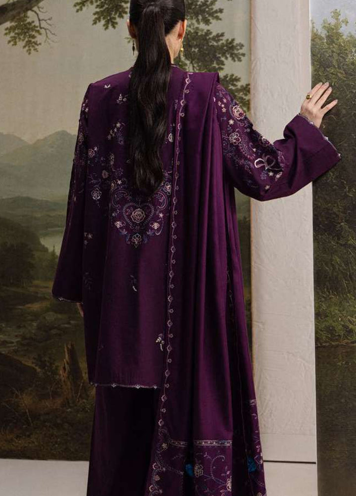 Coco by Zara Shahjahan Unstitched Khaddar 3 Piece Suit CZS26UKW SHAB 5A - Winter Collection