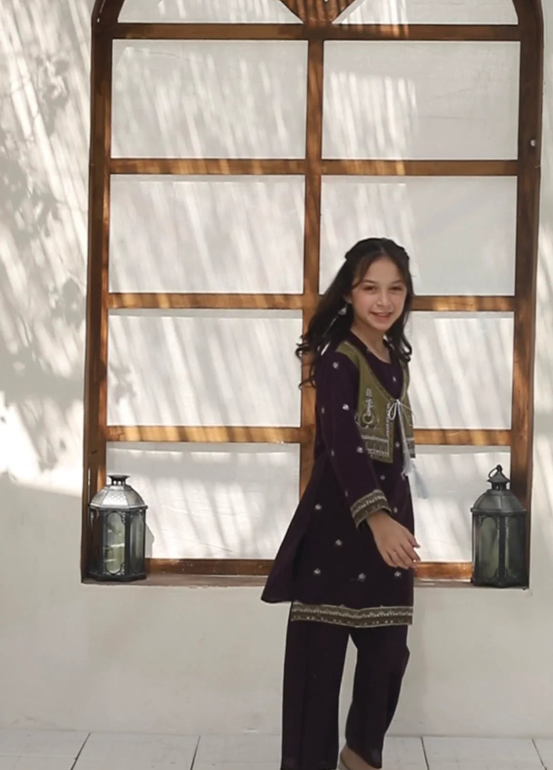 Khanak Girls RTW Embroidered Cotton 2 Piece Suit KST-136 - Casual Collection