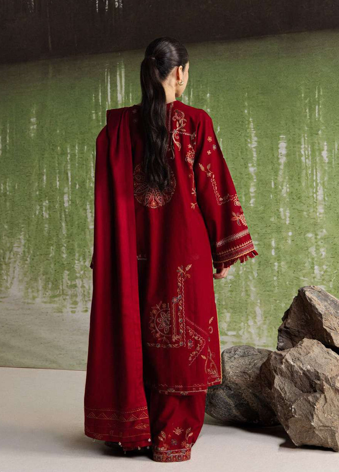 Coco by Zara Shahjahan Unstitched Khaddar 3 Piece Suit CZS26UKW DIBA 10A - Winter Collection
