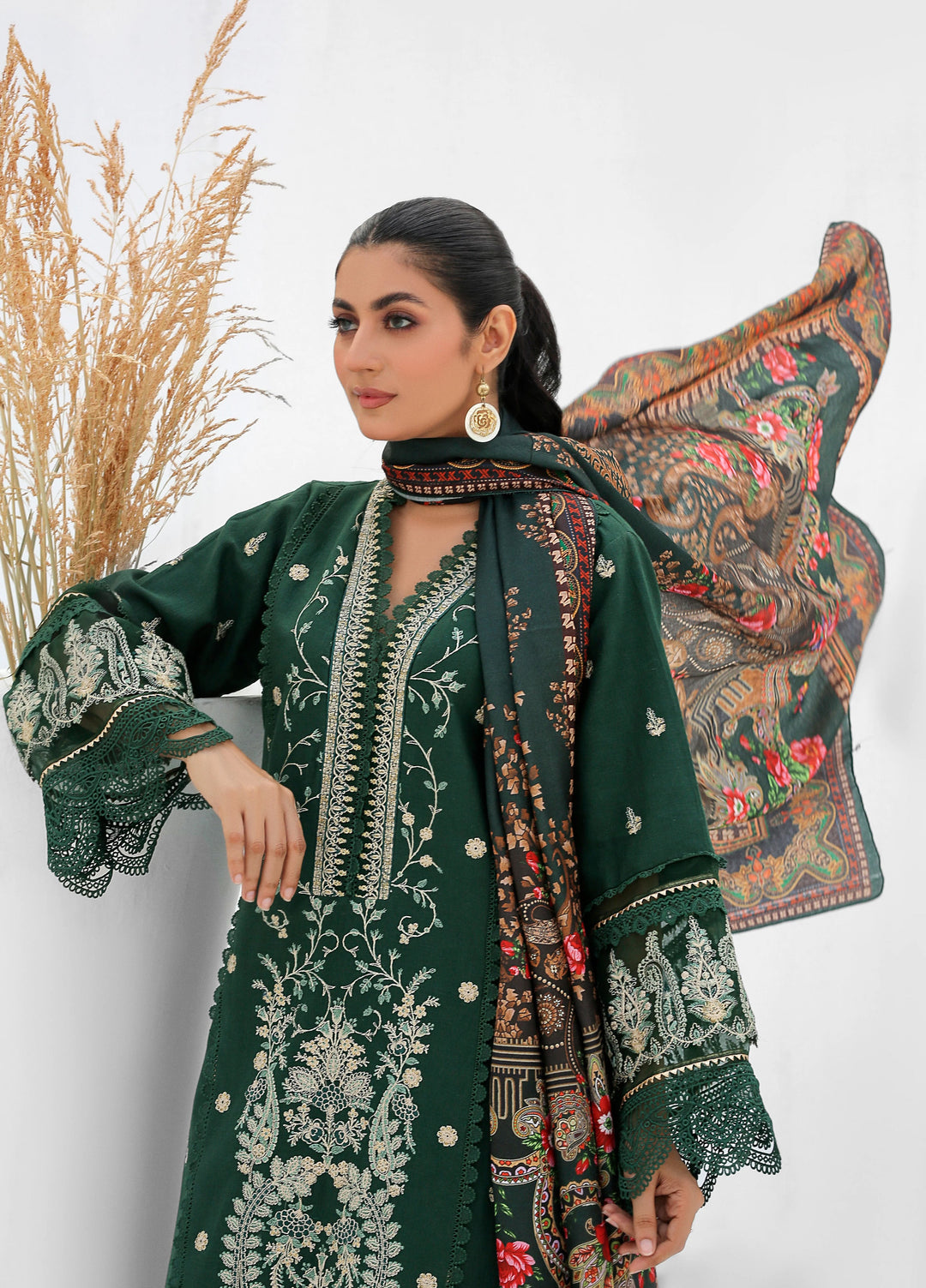 Chandan Nagri RTW Embroidered Khaddar 3 Piece Suit Nora - Winter Collection