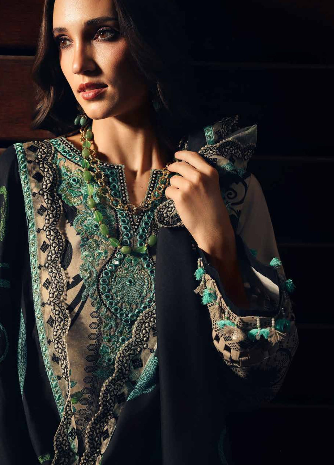 Aniiq by Charizma Unstitched Embroidered Linen 3 Piece Suit CHR26UAL ANW7-19 - Casual Collection