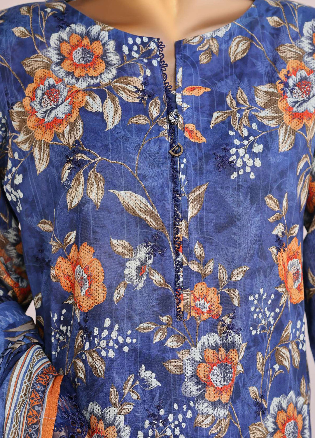 Satranga by HZ Textiles Unstitched Printed Lawn 2 Piece Suit HZ26USL SEC-1163 - Casual Collection