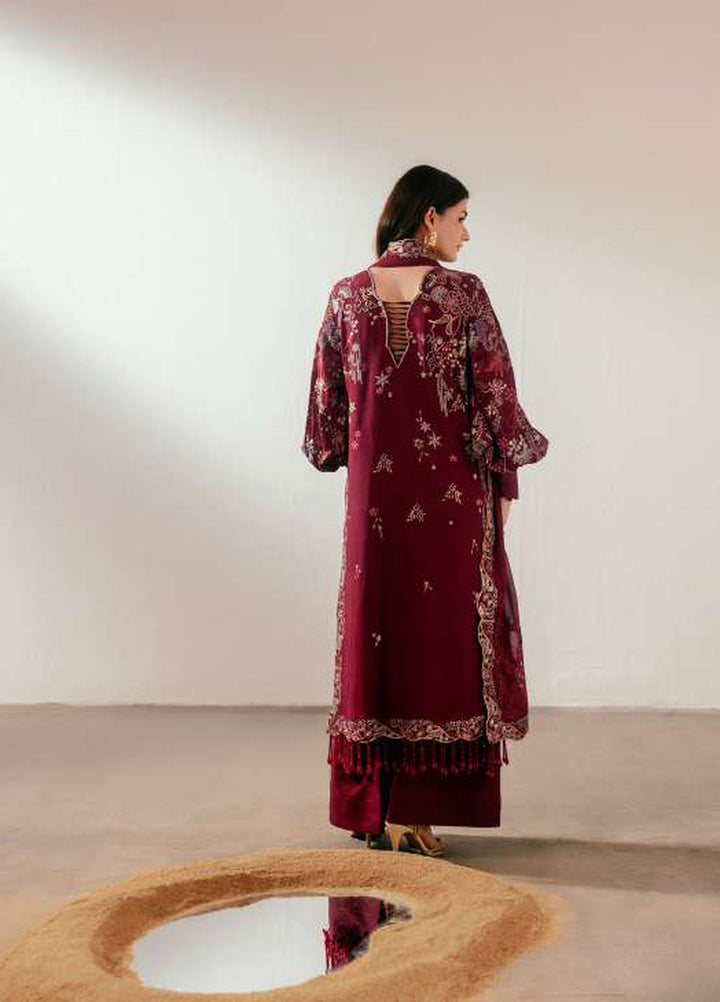 Luxe Silk by Florent Unstitched Embroidered Raw Silk 3 Piece Suit FL26ULS Elan - Festive Collection