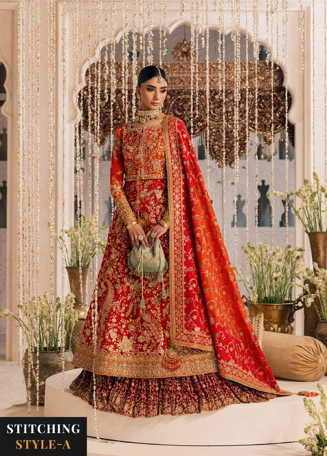 AIK Atelier Unstitched Embroidered Kataan Silk 3 Piece Suit AIK26UAW D-05 - Wedding Collection