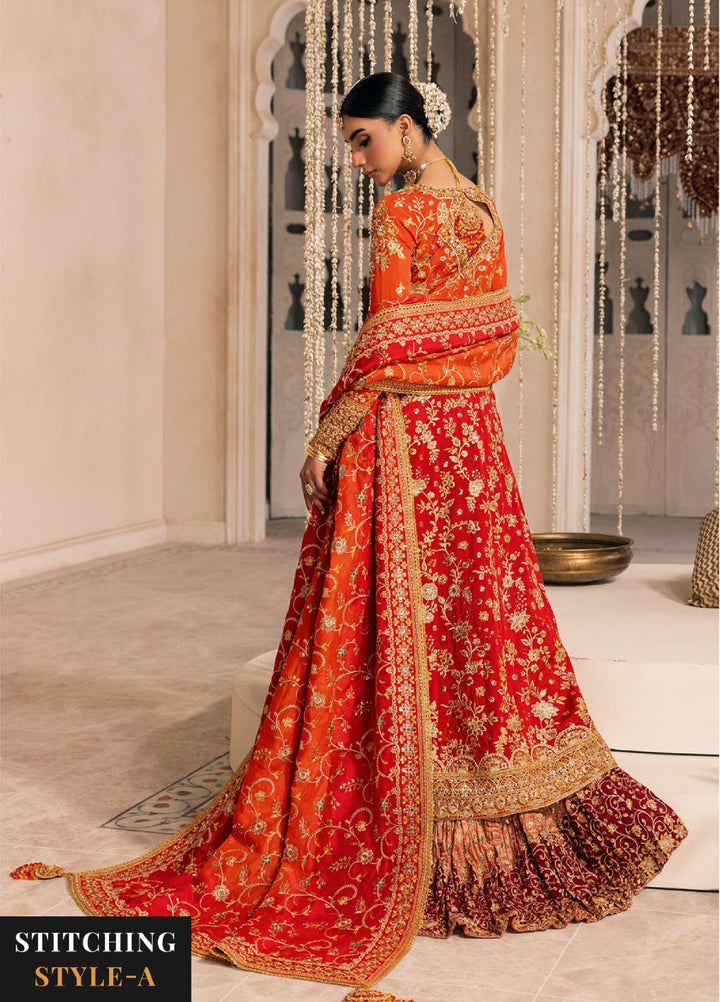 AIK Atelier Unstitched Embroidered Kataan Silk 3 Piece Suit AIK26UAW D-05 - Wedding Collection