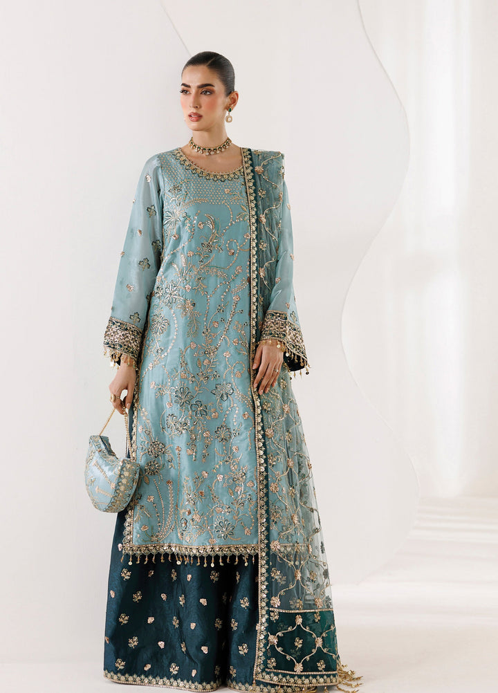 La Ruhe By Alizeh Fashion Unstitched Embroidered Sheesh Silk 3 Piece Suit AF26URW AF-CH-2266-SCOTCH - Wedding Collection