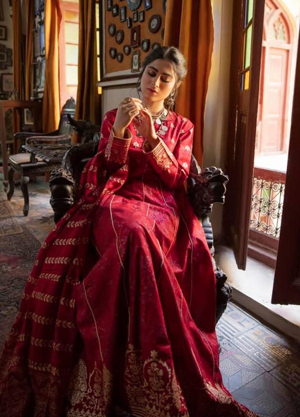 Garnet Clothing Pret Luxury Pret Screen Printed Lawn Frock DASTAK