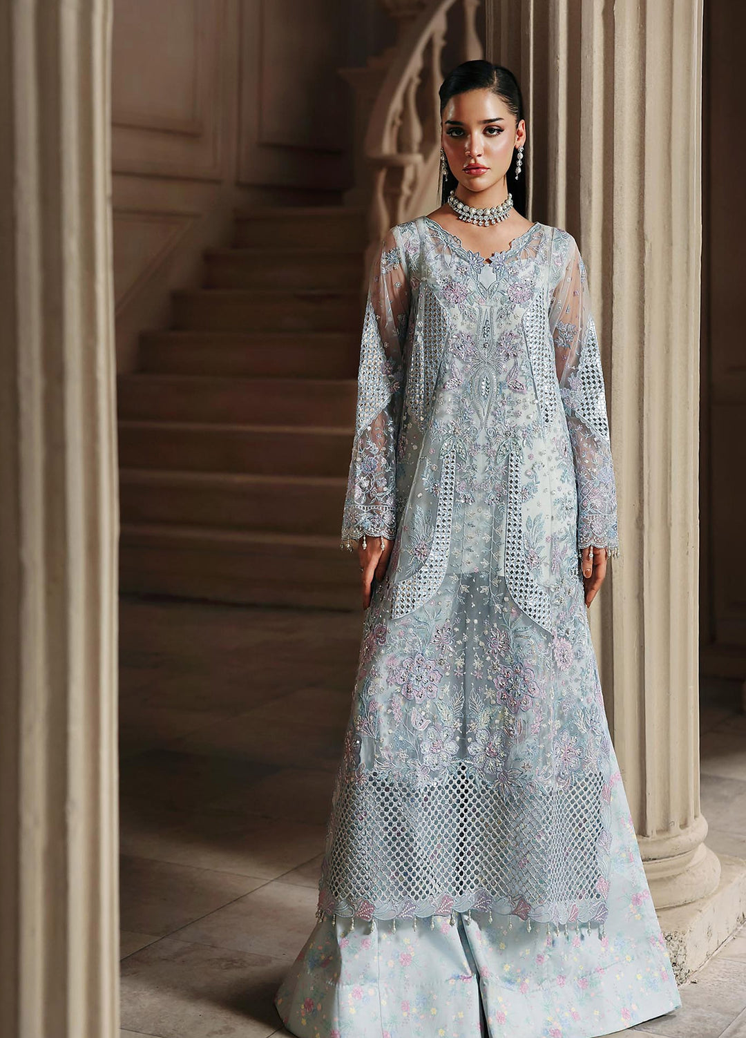 Sage by Rajbari Unstitched Embroidered Net 4 Piece Suit RB26SW Margot 05 - Wedding Collection