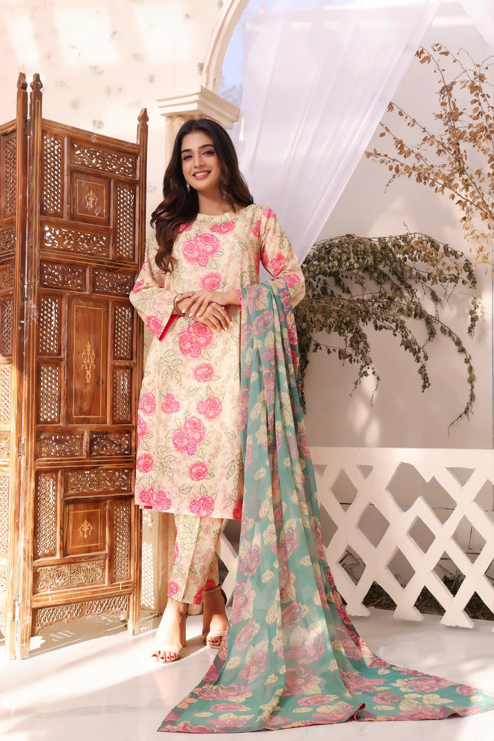 Feathers Pret Printed Lawn 3 Piece Suit Ela