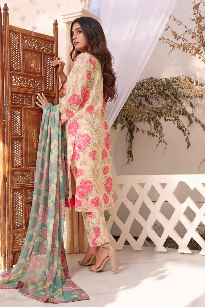 Feathers Pret Printed Lawn 3 Piece Suit Ela