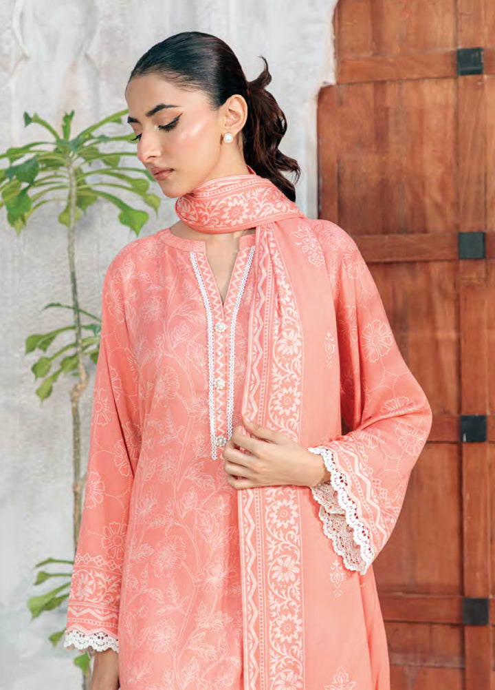 Lakhany Printed Pashmina Suits Unstitched 3 Piece LSM25LP LG-IZ-0511-B - Winter Collection