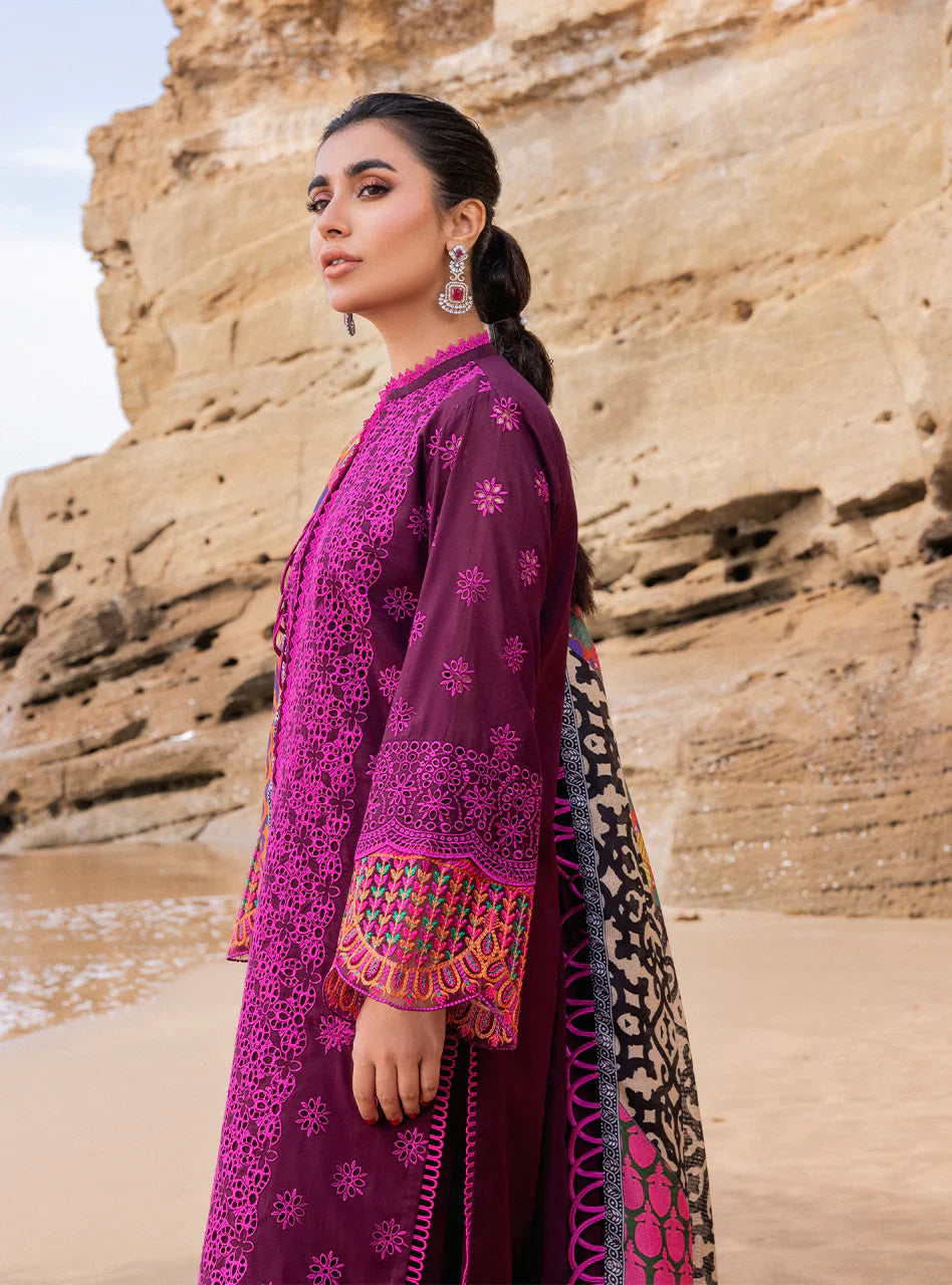 Zainab Chottani Chikankari Lawn Suits Unstitched 3 Piece ZC24CL D-4B Naysa - Summer Collection