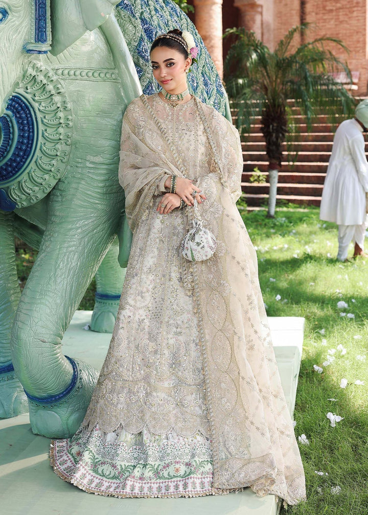 Veere di Wedding by Sardinia Unstitched Brides Embroidered Handwork Organza Suits 3 Piece SRD25VW D-1304 Pareesa - Formals Collection