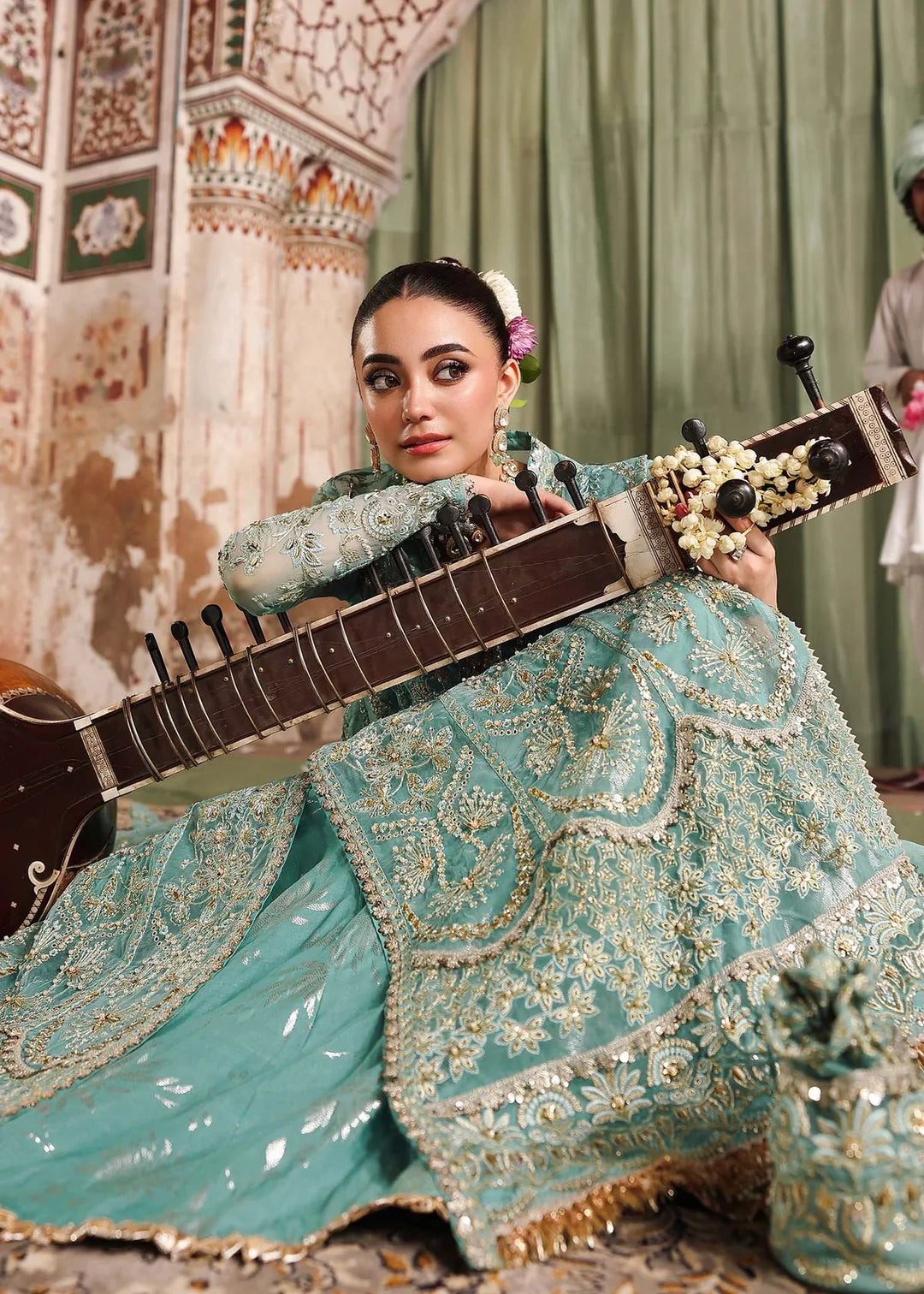 Veere di Wedding by Sardinia Unstitched Brides Embroidered Handwork Organza Suits 3 Piece SRD25VW D-1305 Roohi - Formals Collection