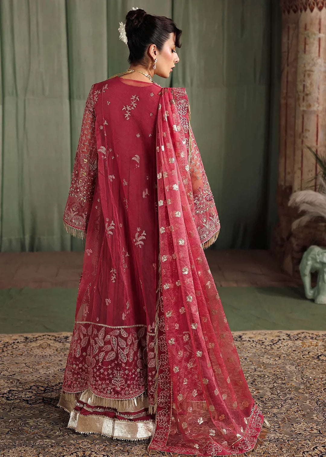 Veere di Wedding by Sardinia Unstitched Brides Embroidered Handwork Organza Suits 3 Piece SRD25VW D-1303 Ghazal- Formals Collection