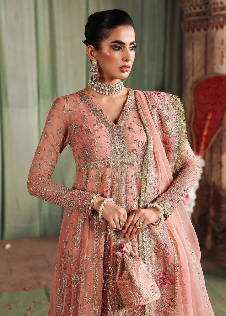 Veere di Wedding by Sardinia Unstitched Brides Embroidered Handwork Organza Suits 3 Piece SRD25VW D-1302 Meherma - Formals Collection
