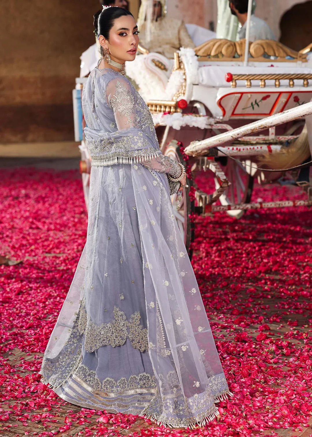 Veere di Wedding by Sardinia Unstitched Brides Embroidered Handwork Organza Suits 3 Piece SRD25VW D-1307 Tabeer - Formals Collection