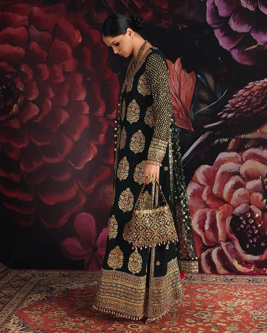 Royale Eternel by Roheenaz Unstitched Embroidered Chiffon 3 Piece Suit RN26URE Crown Jewel RUNCH260102 - Wedding Collection