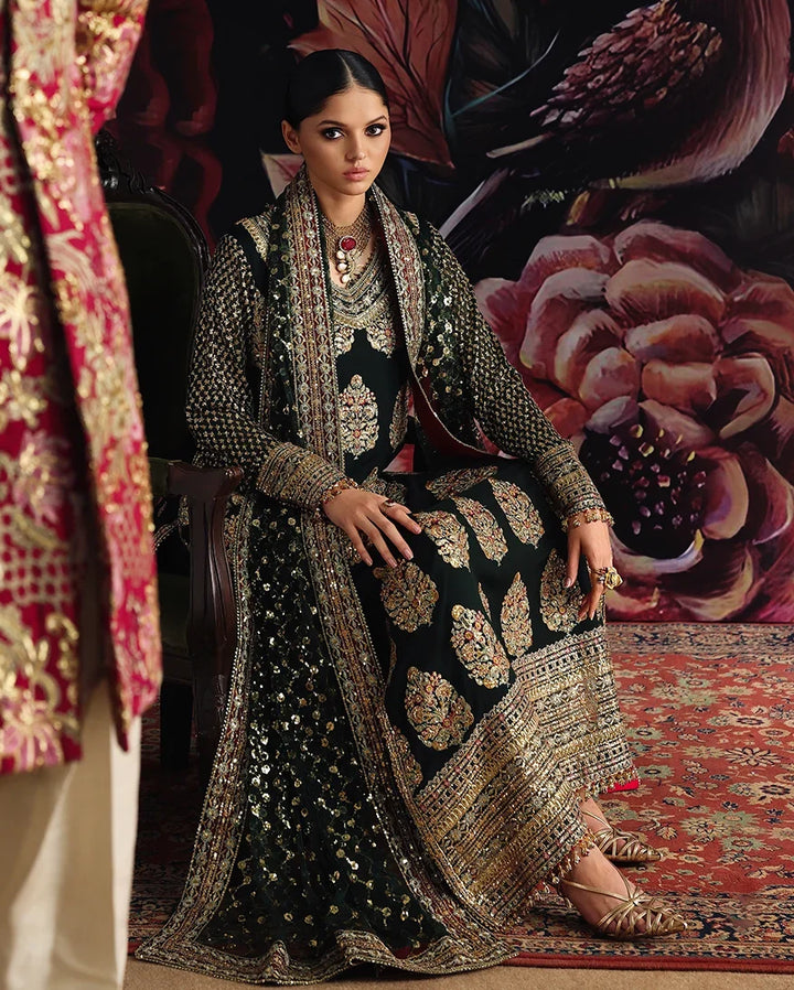 Royale Eternel by Roheenaz Unstitched Embroidered Chiffon 3 Piece Suit RN26URE Crown Jewel RUNCH260102 - Wedding Collection