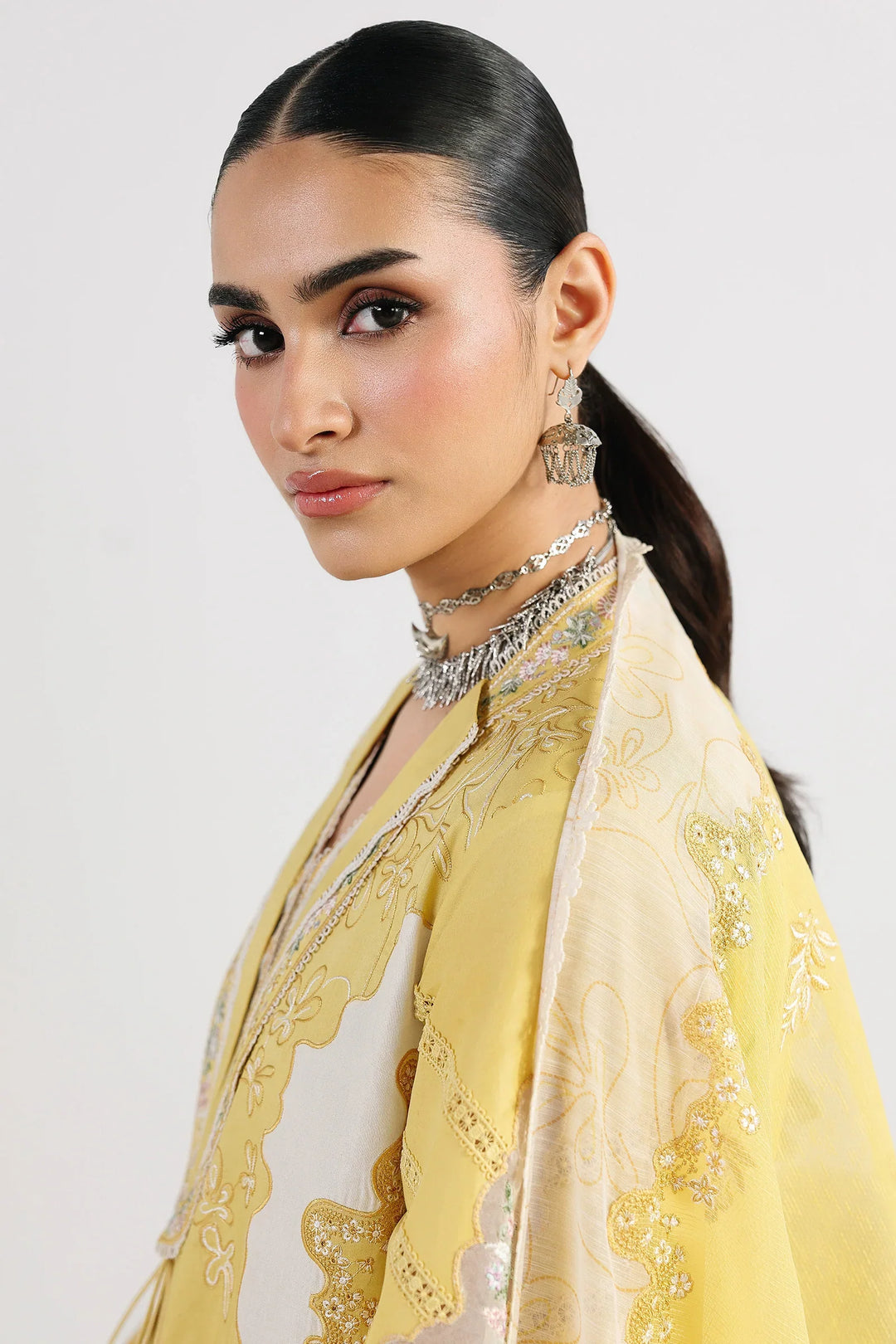 Qalamkar Unstitched Embroidered Lawn 3 Piece Suit QLK26ULF ZARIA QFL-5 - Festive Collection