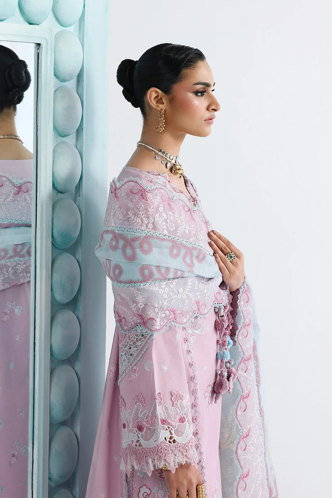 Qalamkar Unstitched Embroidered Lawn 3 Piece Suit QLK26ULF ISANE QFL-2 - Festive Collection