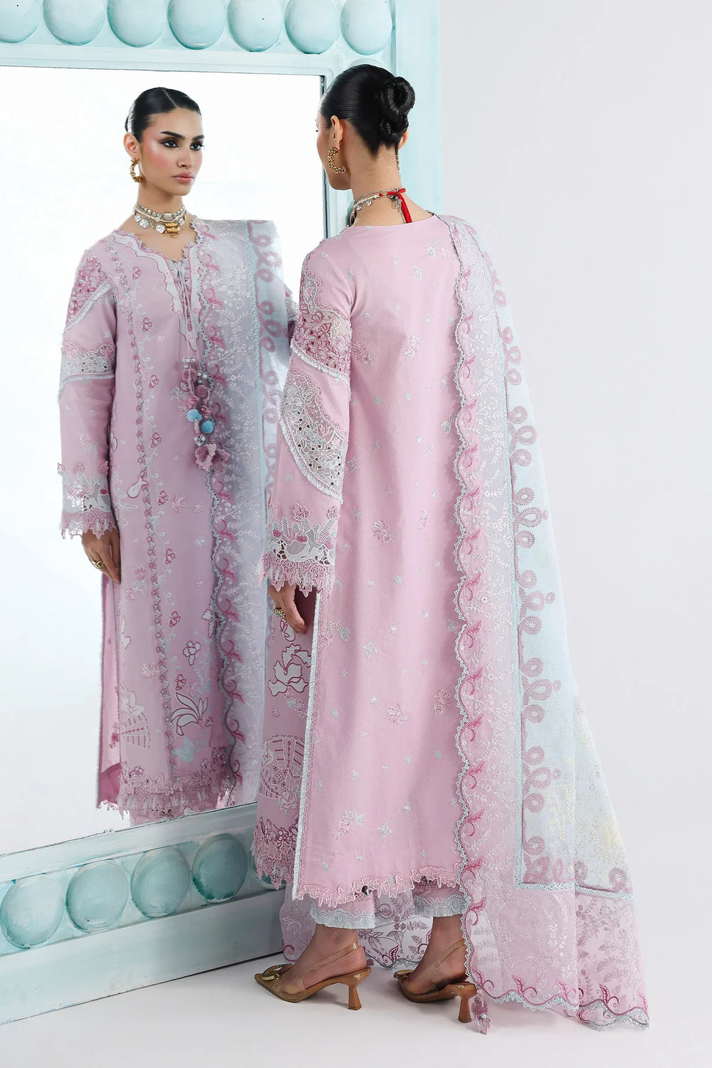 Qalamkar Unstitched Embroidered Lawn 3 Piece Suit QLK26ULF ISANE QFL-2 - Festive Collection