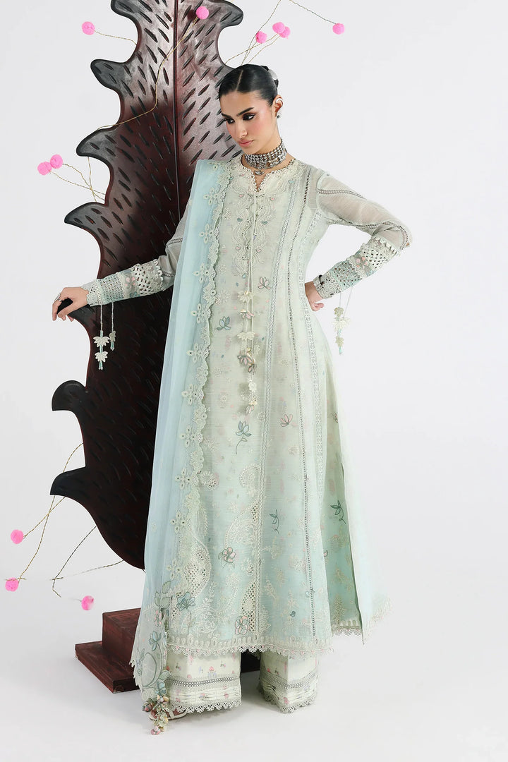 Qalamkar Unstitched Embroidered Lawn 3 Piece Suit QLK26ULF SABEL QFL-8 - Festive Collection