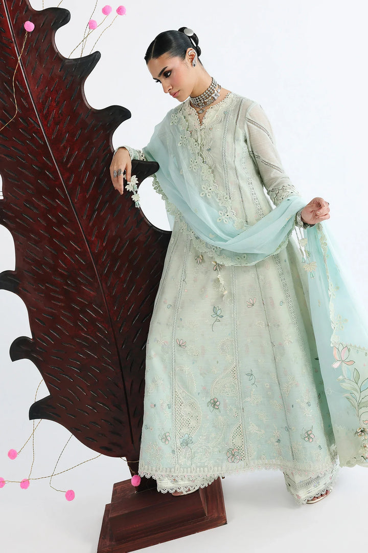 Qalamkar Unstitched Embroidered Lawn 3 Piece Suit QLK26ULF SABEL QFL-8 - Festive Collection