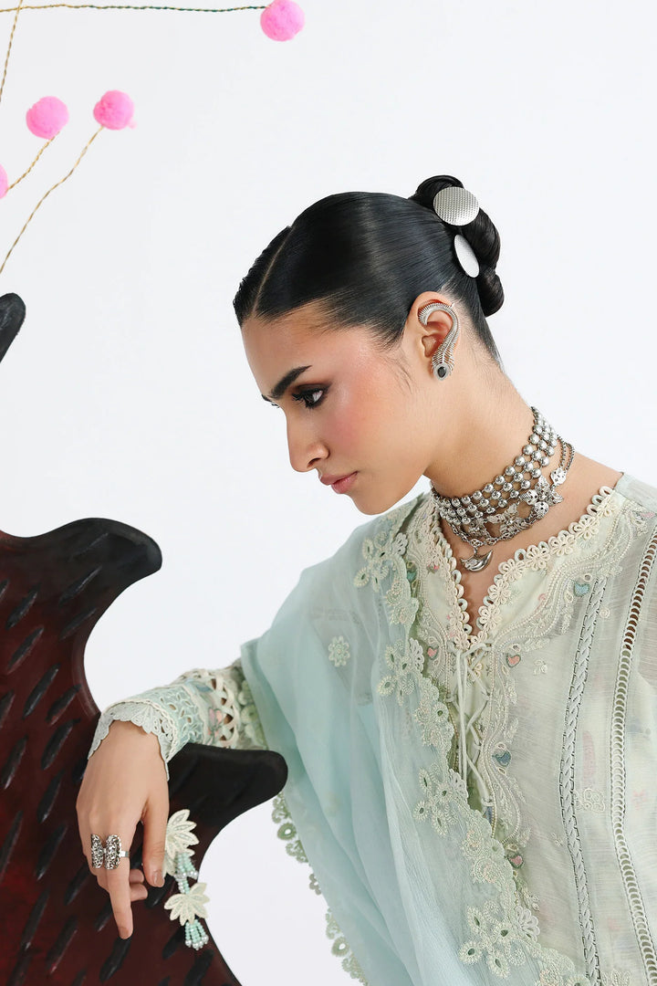 Qalamkar Unstitched Embroidered Lawn 3 Piece Suit QLK26ULF SABEL QFL-8 - Festive Collection