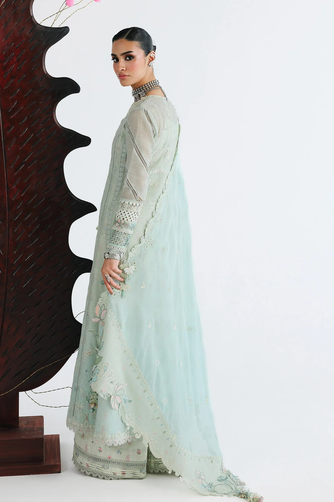Qalamkar Unstitched Embroidered Lawn 3 Piece Suit QLK26ULF SABEL QFL-8 - Festive Collection
