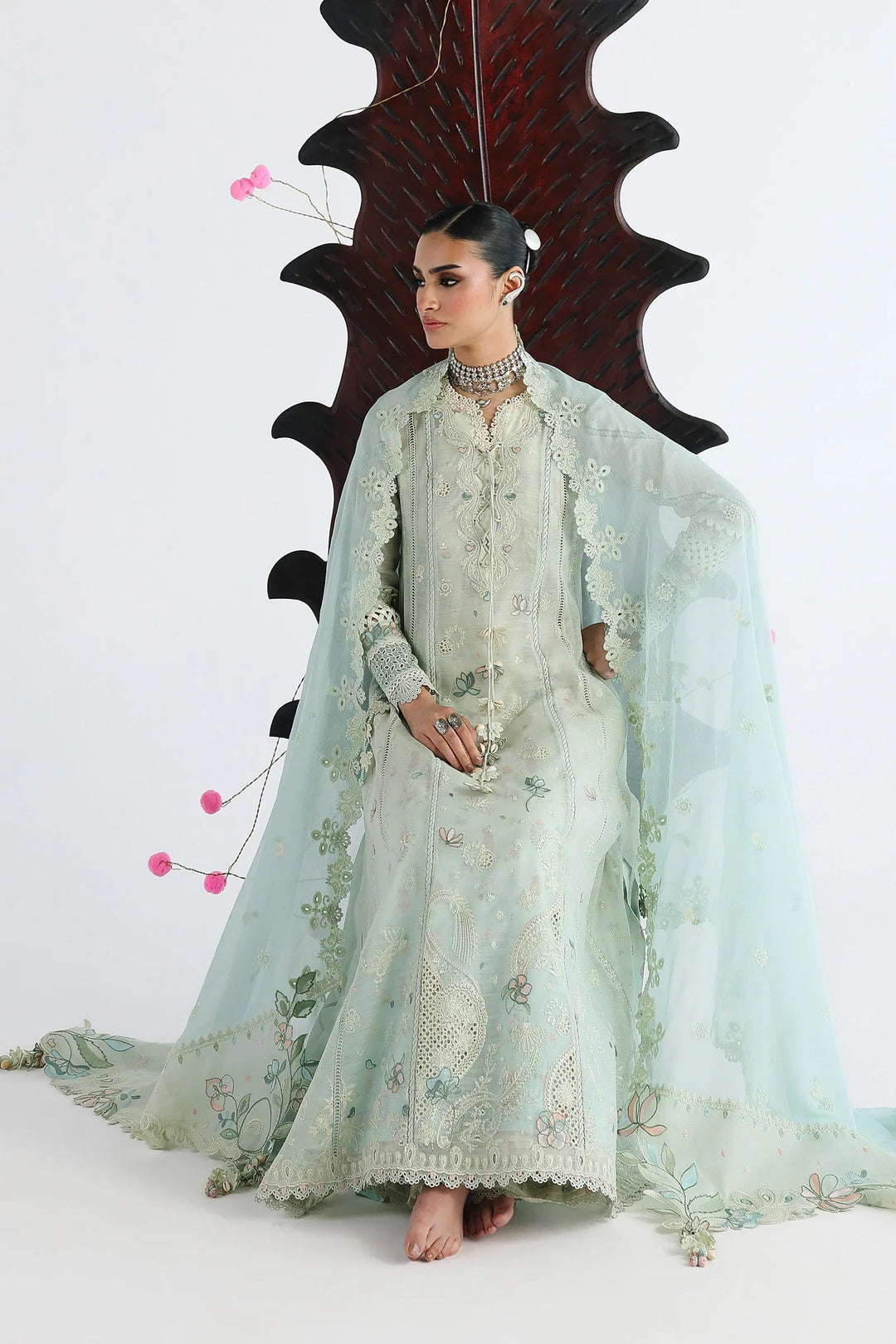 Qalamkar Unstitched Embroidered Lawn 3 Piece Suit QLK26ULF SABEL QFL-8 - Festive Collection