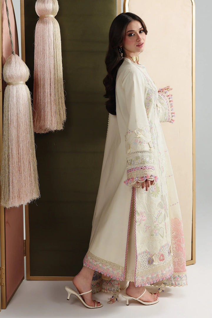 Qalamkar Unstitched Embroidered Lawn 3 Piece Suit QLK26ULF ELMA QFL-1 - Festive Collection