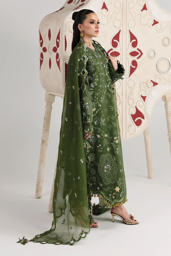 Qalamkar Unstitched Embroidered Lawn 3 Piece Suit QLK26ULF VESTA QFL-9 - Festive Collection