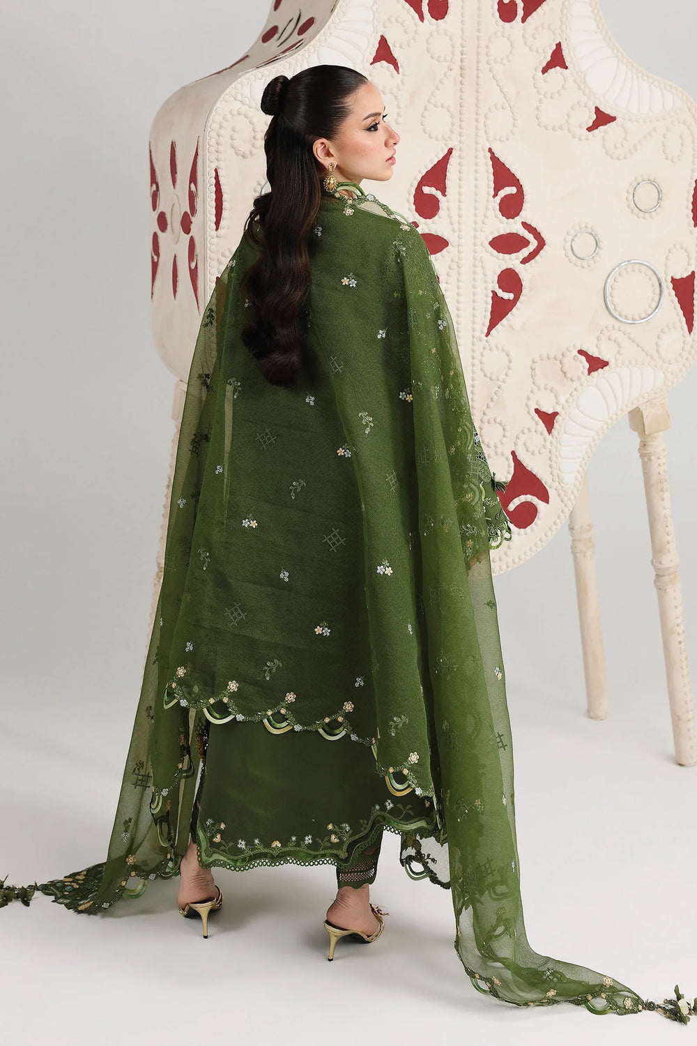 Qalamkar Unstitched Embroidered Lawn 3 Piece Suit QLK26ULF VESTA QFL-9 - Festive Collection