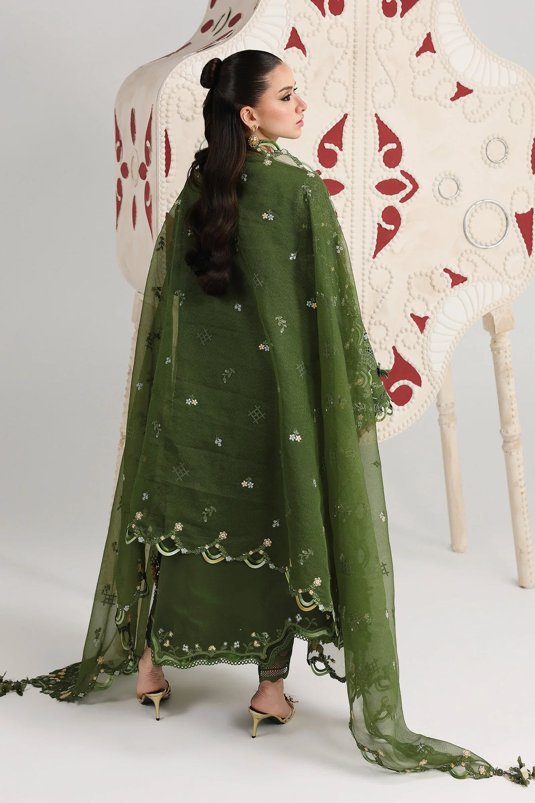 Qalamkar Unstitched Embroidered Lawn 3 Piece Suit QLK26ULF VESTA QFL-9 - Festive Collection